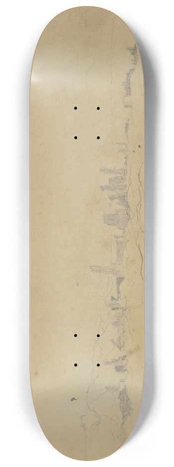 Wilhelm Gentz - Zwei Wstenstudien, in der Ferne eine Stadt 8.25 inch art skate deck