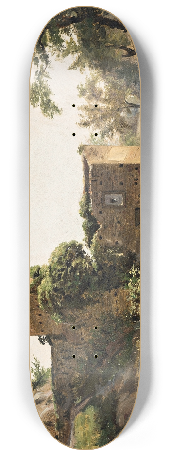 Wilhelm Marstrand - Landscape with ruins 8.25 inch art skate deck