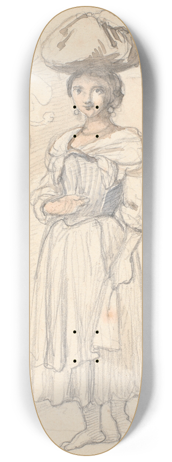 Wilhelm Marstrand - Ung italienerinde, stende 8.25 inch art skate deck