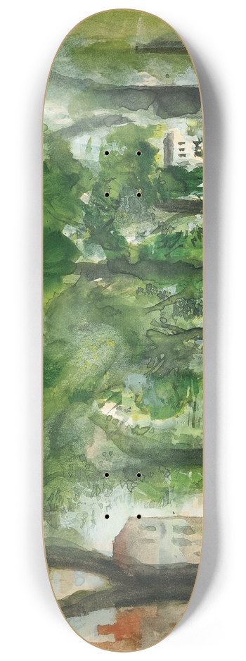 Wilhelm Thny - Park mit weiem Haus 8.25 inch art skate deck
