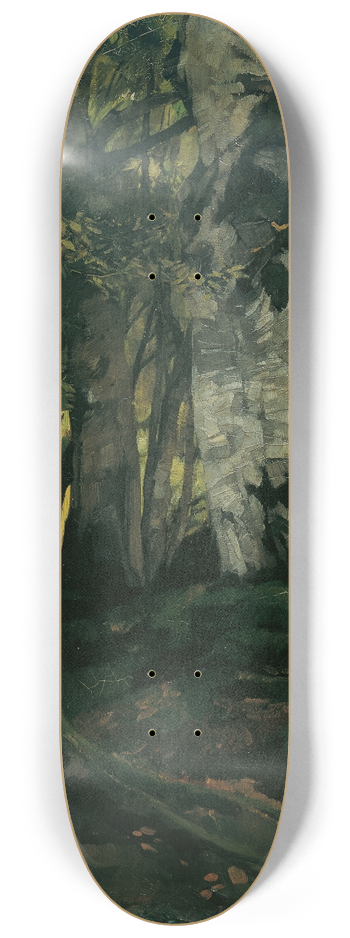 Wilhelm Trbner - Buchenwald mit Liebespaar 8.25 inch art skate deck