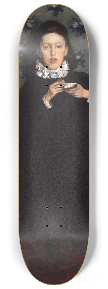 Wilhelm Trbner - On the Sofa 8.25 inch art skate deck