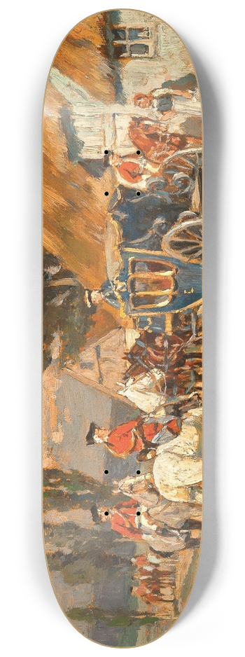Wilhelm Velten - A Post Coach Resting 8.25 inch art skate deck