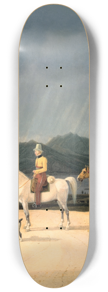 Wilhelm von Kobell - Riders at the Tegernsee 8.25 inch art skate deck