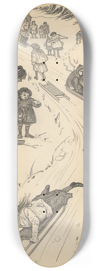 Willem Pothast - Sleende kinderen 8.25 inch art skate deck
