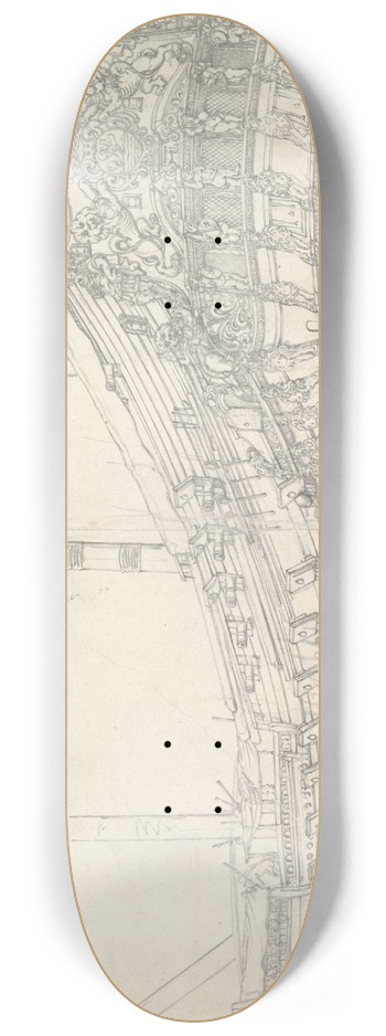 Willem van de Velde the Elder - Dutch Ship; The Tholen 8.25 inch art skate deck
