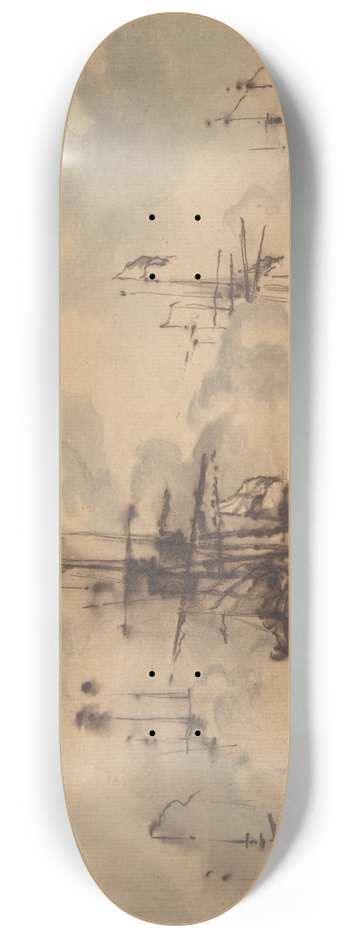 Willem van de Velde the Younger - Sea Fight 8.25 inch art skate deck