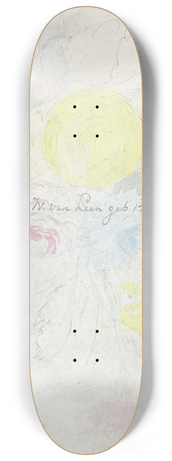 Willem van Leen - Schets van een boeket 8.25 inch art skate deck