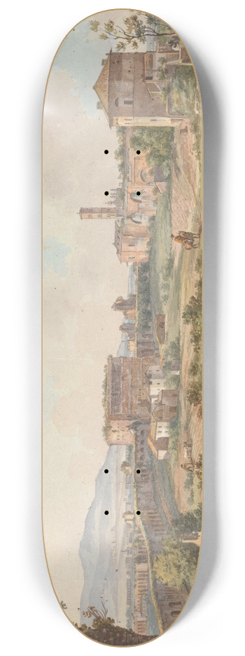 Willey Reveley - Ruins in Rome with Goats, Cows and Herdsmen 8.25 inch art skate deck