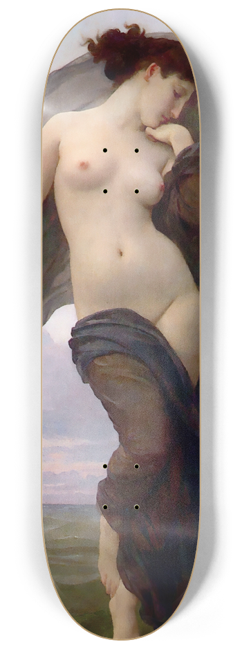 William Bouguereau - Evening Mood 8.25 inch art skate deck