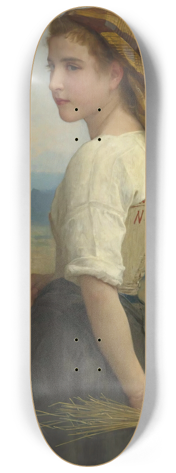 William Bouguereau - Glaneuse 8.25 inch art skate deck