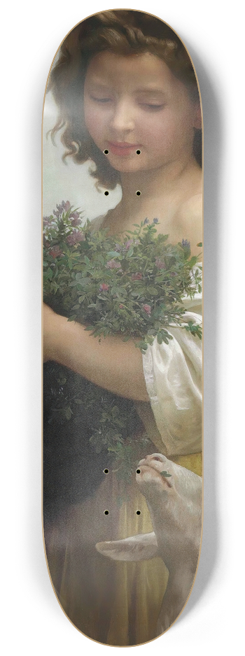 William Bouguereau - La petite Esmralda 8.25 inch art skate deck