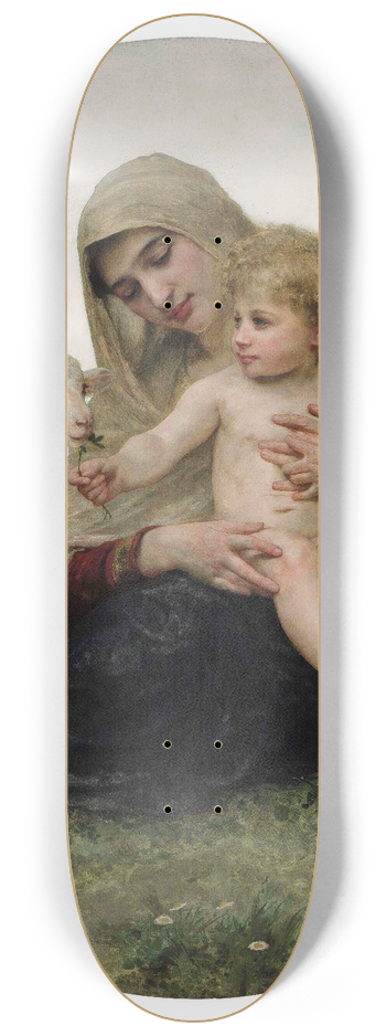 William Bouguereau - La Vierge  lagneau 8.25 inch art skate deck