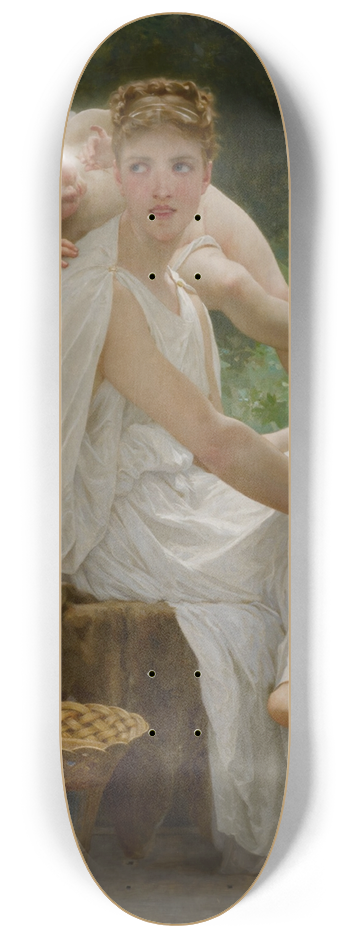 William Bouguereau - Le travail interrompu 8.25 inch art skate deck