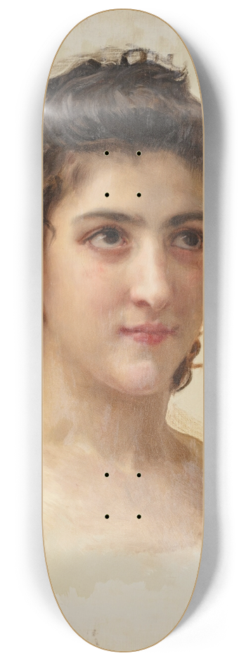 William Bouguereau - Portrait Study of Gabrielle Drunzer 8.25 inch art skate deck