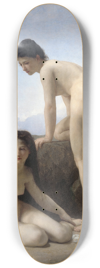 William Bouguereau - The Bathers 8.25 inch art skate deck