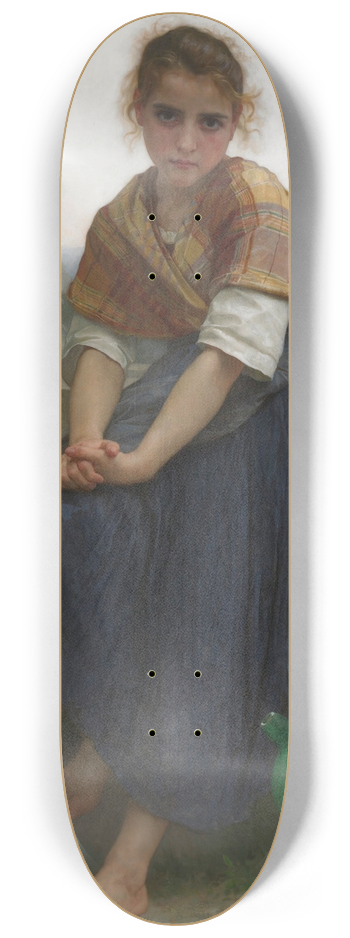 William Bouguereau - The Broken Pitcher 8.25 inch art skate deck