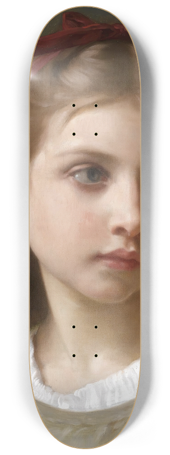 William Bouguereau - Une petite fille 8.25 inch art skate deck