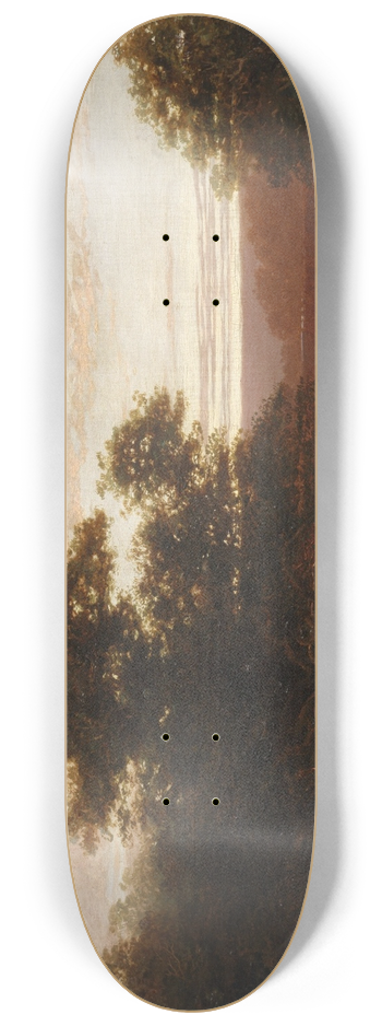 William Charles Piguenit - An Australian mangrove, ebb tide 8.25 inch art skate deck