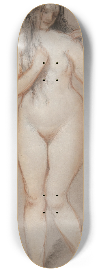 William Etty - Standing Female Nude 8.25 inch art skate deck