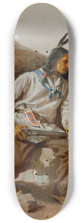 William Gilbert Gaul - Indian Scout 8.25 inch art skate deck