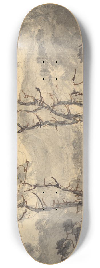 William Gilpin - Fir Trees in a Mountain Landscape 8.25 inch art skate deck