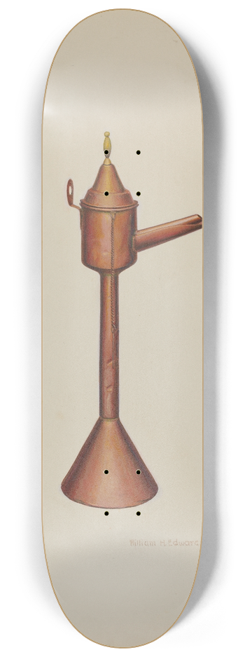 William H. Edwards - Whale Oil Lamp 8.25 inch art skate deck