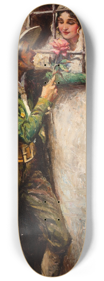 William Henry Dethlef Koerner - At the Window 8.25 inch art skate deck