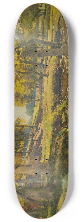 William Henry Holmes - Autumn In The Meadow Edge 8.25 inch art skate deck