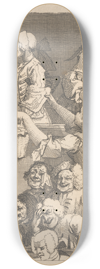 William Hogarth - The Laughing Audience 8.25 inch art skate deck