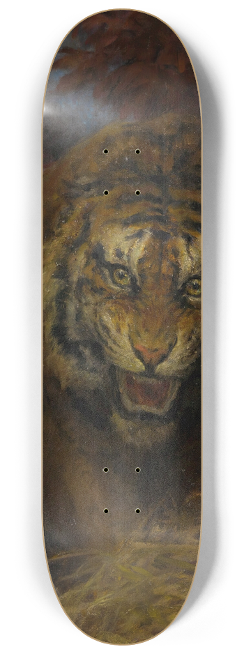 William Huggins - Tiger In The Grass 8.25 inch art skate deck
