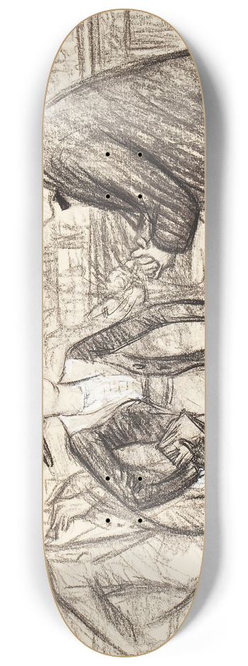 William James Glackens - Couple at a Caf 8.25 inch art skate deck
