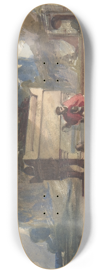 William James Mller - Oriental Scene 8.25 inch art skate deck