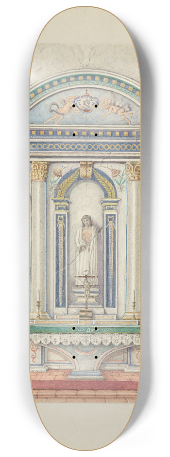 William Kieckhofel - Side Altar, San Luis Rey Mission 8.25 inch art skate deck
