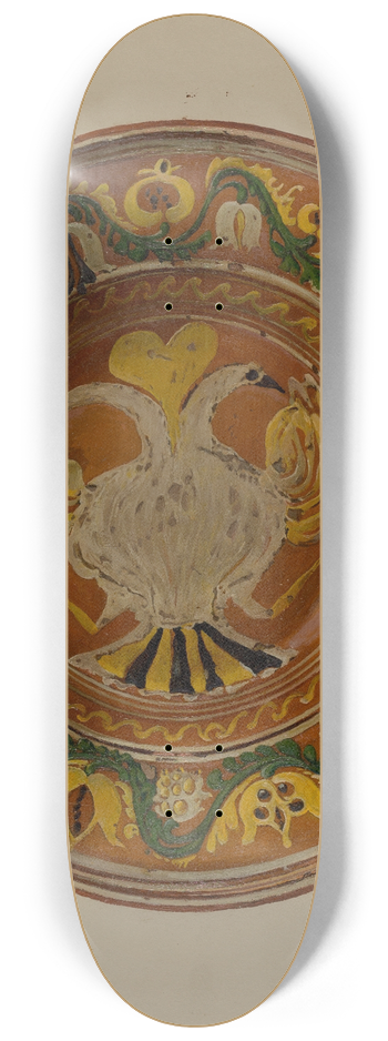 William L. Antrim - Pa. German Dish 8.25 inch art skate deck