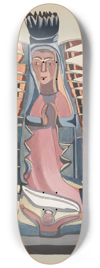 American 20th Century - Plate 31  Our Lady of Guadalupe  From Portfolio Spanish Colonial Designs of New Mexico 8.25 inch art skate deck
