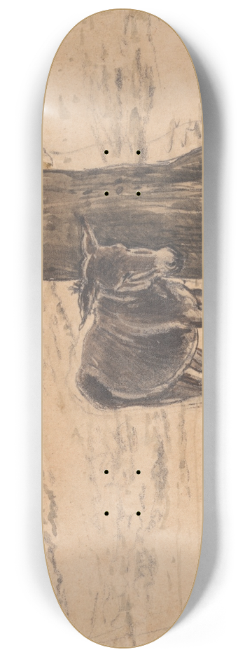 John Linnell - Donkey Beside a Tree, Hampstead 8.25 inch art skate deck