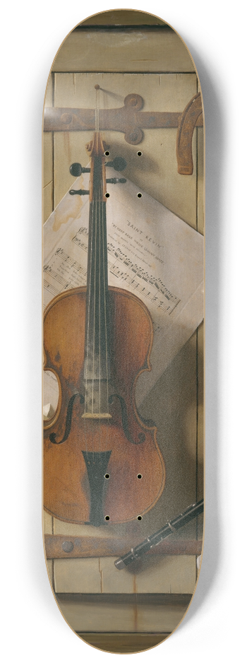 William Michael Harnett - Still LifeViolin and Music 8.25 inch art skate deck