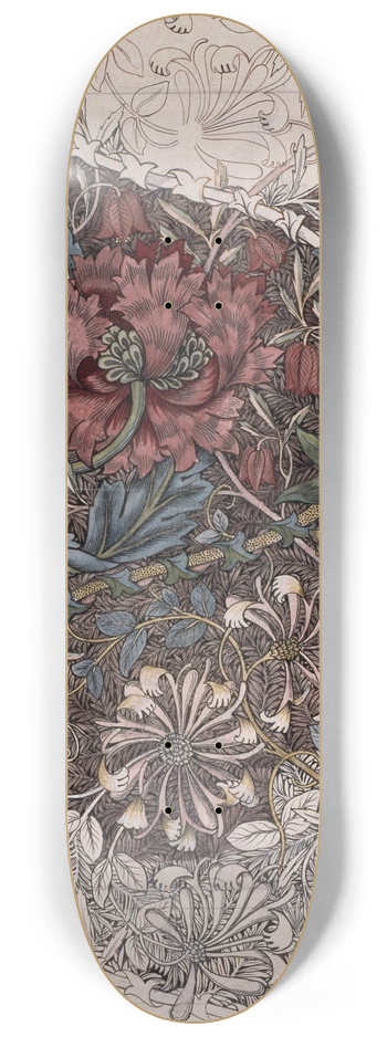 William Morris - Honeysuckle 8.25 inch art skate deck