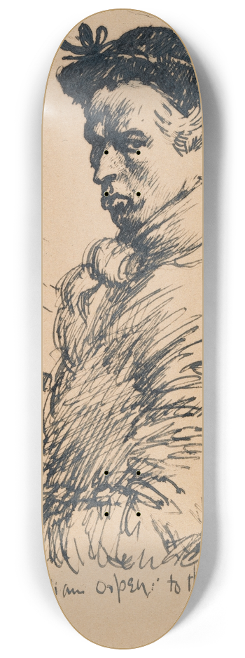 William Orpen - Self-Portrait 8.25 inch art skate deck