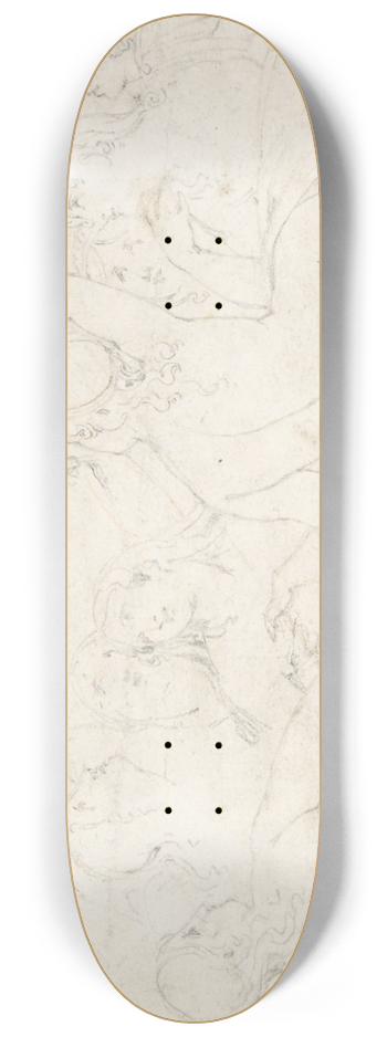 William Pitts - Group of Sea Nymphs 8.25 inch art skate deck