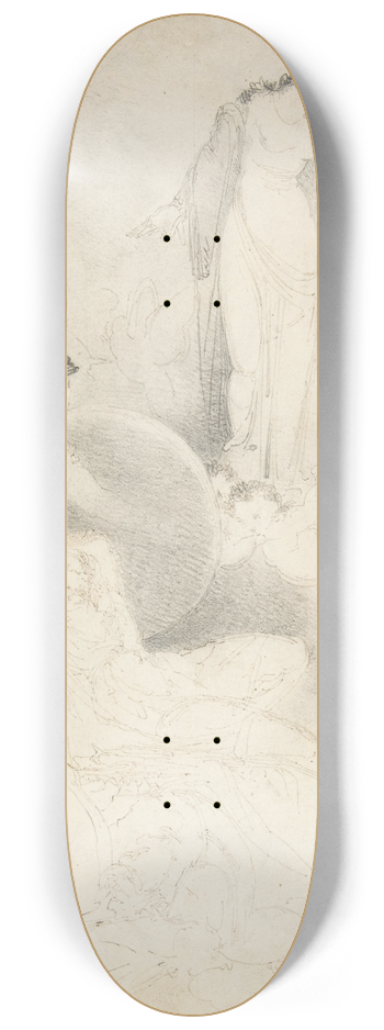 William Pitts - Scene with Classical Figures 8.25 inch art skate deck