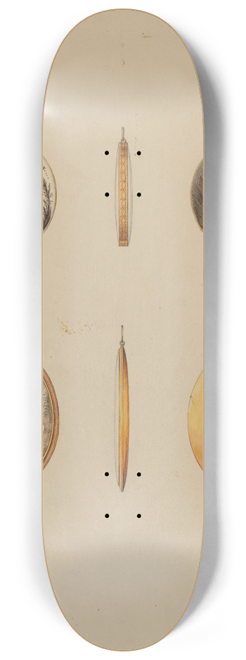 William P. Shearwood - Mourning Pendants 8.25 inch art skate deck