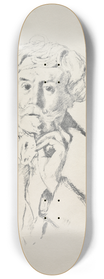 William Rothenstein - Edmond de Goncourt 8.25 inch art skate deck