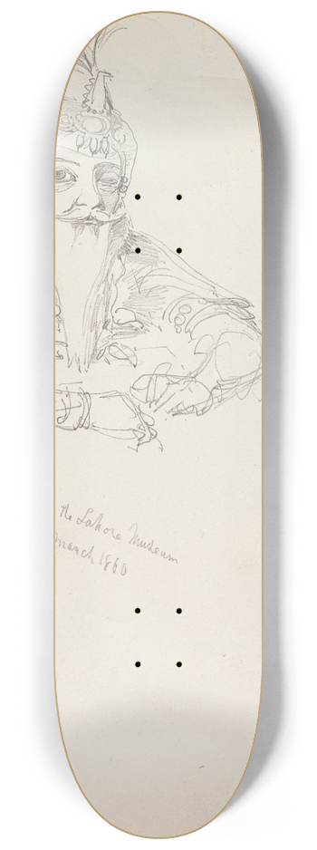 William Simpson - Ranjit Singh, from a Painting in the Lahore Museum 8.25 inch art skate deck