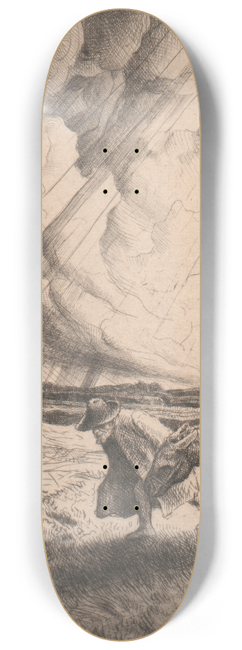 William Strang - Flight into Egypt 8.25 inch art skate deck