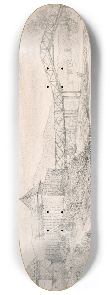 William Swainson - Fort Richmond and Hutt Bridge 8.25 inch art skate deck