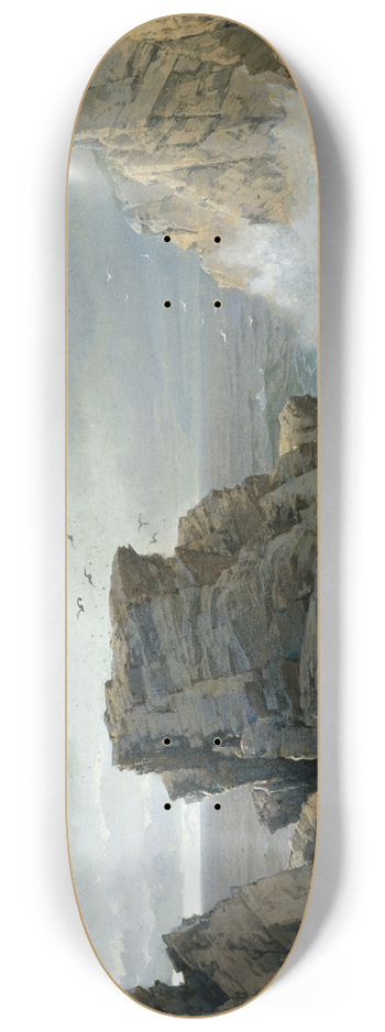 William Trost Richards - A Rocky Coast 8.25 inch art skate deck
