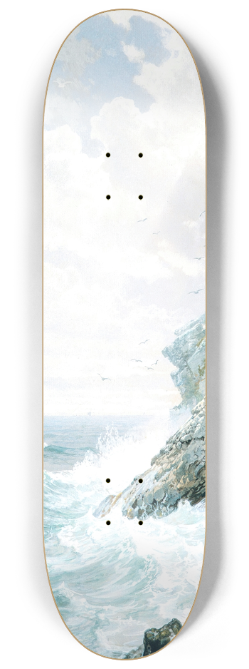 William Trost Richards - Purgatory Cliff 8.25 inch art skate deck