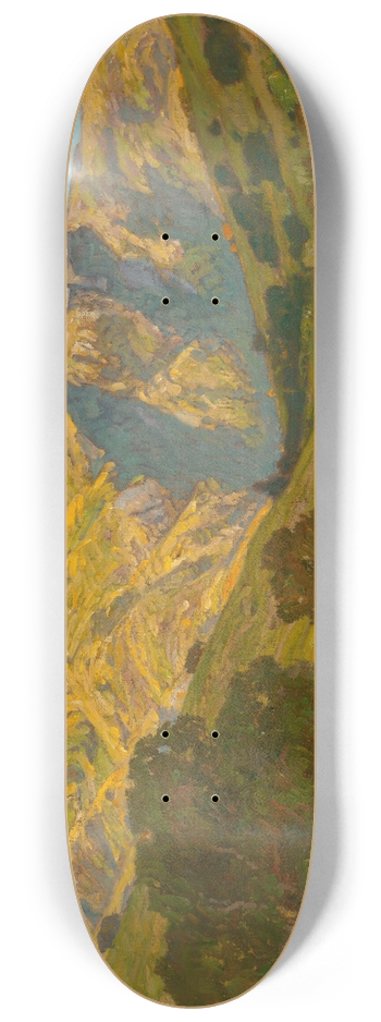 William Wendt - Meadow with Distant Hills 8.25 inch art skate deck
